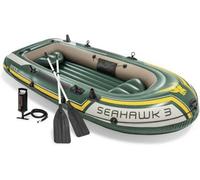 Inflatable Outdoor Water Boat Set With Oars And Hand Pump Intex Seahawk 3 Person