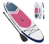 Inflatable Paddle Board for Adults, 10'6"/11" Inflatable Stand Up Paddle Board with Premium Accessories, Non-Slip EVA Deck, Ultra-Light Carry Bag, Pump, SUP Board for Adult (Rose Red, 10.6ft)