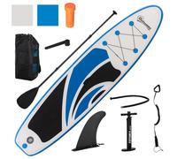 Inflatable Paddle Board Stand Up Surfing 10ft Adjustable Paddle Non-Slip Blue