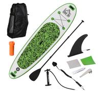 Inflatable Paddle Board Surfing 10ft Fix Bag Air Pump Paddle Fins Non Slip White
