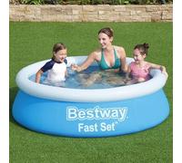 Inflatable Paddling Pool for Adults - Garden Oval Swim Centre - Swimming Pool For Kids - Large Inflatable Lounger (183 x 183 x 51 cm (6ft))