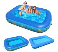 Inflatable Paddling Pool for Kids and Family - Large Garden Flexible Swimming Pool, Large Rectangular Family Swimming Center for Kids Toddlers Adult (120 * 90 * 30cm)