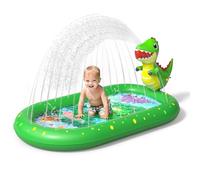 Inflatable Paddling Pool for Kids, Splash Pad for Kids, 3 in 1 Dinosaur Pattern Kids Pool Inflatables, Thickened Material with Water Pipe, Backyard Summer Water Toys for Boys and Girls Age 1+