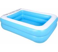 Inflatable Paddling Pool, Rectangular Family Water Pool for Kids Adults, Indoor Outdoor Garden Use, Leak-Proof Valve, Quick Drain Plug, Easy to Assemble and Clean (1.81-1.41-0.46m)