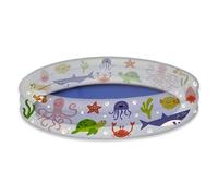 Inflatable Paddling Pool with Sea Life Print - 1.22m x 0.25m - Easy to Inflate and Deflate, Summer Outdoor Water Fun for Children