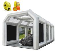 Inflatable Paint Booth 23X13X10FT Portable Paint Booth with 950W and 750W Blowers for Professional Car Auto Parts Painting and Other Spray Works