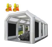 Inflatable Paint Booth with Blowers for Professional Car Painting and Polishing Workstation, and Easy to Use, Includes 1100W and 950W Blowers