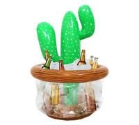 Inflatable Palm Tree Floating Pool Cooler, Tropical Blow-Up Ice Bucket for Pool, Beach and Luau Parties, Fun Coconut Tree Pool Drink Holder(Brown)