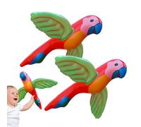 Inflatable Parrot Decorations - 2 Pieces 60cm Party Parrot Figures, Colorful Inflatable Bird Accessories | Tropical Joke Toys Games Variety Shows Events Scenic