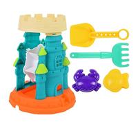 Inflatable Penguin for Kids Sand Water Wheel Beach Toy Plastic Kids Beach Sandbox Play Set Outdoor Beach Sand Water Sifting Funnel Shovel Tool Kit For Boys Girls Swim through Rings for (Blue, 25cm)