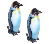 Inflatable Penguin Toy, Interesting Realistic Animal Figure Prop (2Pcs) | 21" Long Birthday Gift Party Decoration Pool Party Photo Prop Thanksgiving Christmas Winter Home Decor