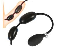 Inflatable Penis Plug Double Ball Urethral Sounds Dilators Masturbation Rod | Soft Inflatable Male Urethral Sounds Kit Silicone Penis Anal Plug Pump Massage Masturbation Adult Couples Sex Toys for Men