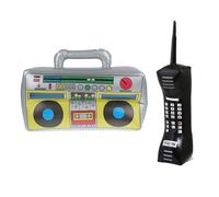 Inflatable Phone Prop - Blow Up Boom Box Mobile | 80s 90s Party Decorations Radio Microphone | Retro Hip Hop Theme Supplies | for Children Simulation Telephone Model