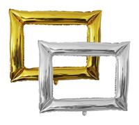 Inflatable Photo Frame, 2 Pcs 98 * 82.5cm Golden Booth Frame for Party, Wedding, and Decorative Photography