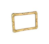 Smiffys Inflatable Picture Frame, Gold 70cm/28in, Hen & Stag Night Fancy Dress, Adult Dress Up Accessories