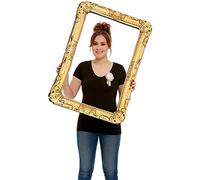 Smiffys Inflatable Picture Frame, Gold 70cm/28in, Hen & Stag Night Fancy Dress, Adult Dress Up Accessories
