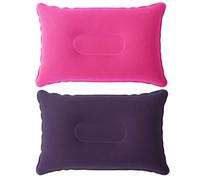 Inflatable Pillow, 2Pcs Blow up Pillow,Inflatable Pillows for Camping, Portable Ultra Light Air Camping Pillows for Adults Flocked Surface Cushion Neck Support for Travel Hiking Beach Outdoors Fishing
