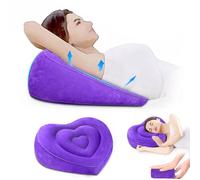 Inflatable Pillow for Camping Head Raised, Inflatable Wedge Pillow for Traveling Acid Reflux Sleeping, Blow Up Travel Pillow for Back Lumbar Support, Portable Backpacking Pillow for Hiking