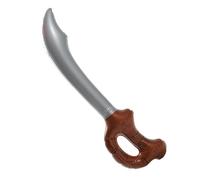 Inflatable Pirate Sword - Pack of 1 - Inflatable Pirate Cutlass Sword With Silver Blade and Brown Handle - Pirate Fancy Dress Costume Accessory