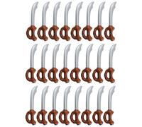 Inflatable Pirate Sword - Pack of 24 - Silver Sword with Brown Jolly Rodger Handle - Adults Mens Womens Swashbuckler Buccaneer Halloween Fancy Dress Costume Accessory