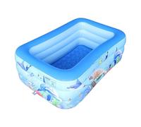 Inflatable Pool,55.12x35.43x17.72 Inches Inflatable Swimming Kiddie Pool,rectangle Portable Play Center. For Family Activities,pets Cool Off,Outside Swimming