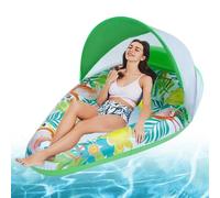 Inflatable Pool Buoys, Inflatable Float with Canopy | Swimming Pool Floats Adults Resistant - Beach Lake Party Summer Outdoor Garden Tanning Baths Games And Fun