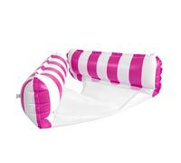 Inflatable Pool Chair - 2-in-1 Striped Inflatable Portable Hammock | Pool Hammock with Bottom Mesh | for Water Lake Beach Pond River Indoor Outdoor Outside Camping Travel