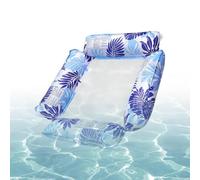 Inflatable Pool Chair | 4 Tube Leaf Ergonomic | Adult Swimming Pool Blow up Lounge Float | for Summer Camp Vacation Party Water Sunbathing Lake River Sea Backyard