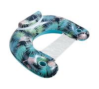 Inflatable Pool Chair Float - Floating Water Sofa with Cup Holder | Large PVC Raft Lounger, Single Layer Beach Float, Comfortable Pool Seat for Lake Floaty, Summer Water Relax Chair