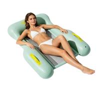 Inflatable Pool Chair Float, Mesh Seat Lounger, Three Sided Anti Tipping