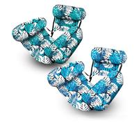 Inflatable Pool Chair, Inflatable Pool Lounge Chair for Adults, Pool Floats Adult, Tropical Themed Lightweight Foldable PVC Floating Lounger, for Summer Relaxation at Beaches and Pools (2PCS)