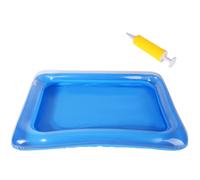Inflatable Pool Feet Bath Basin | Portable Travel Foot Bath Tub | Pool Entrance Ladder with Inflator | Feet Soaking Basin for Home Travel Foot Spa and Camping Washing