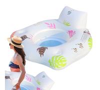 Inflatable Pool Float - Adult Lounger, Recliner Chair, Integrated Cup Holder Pool Float, Color Changing Light Function | Summer Relaxation Accessory for Backyard Party Floating e