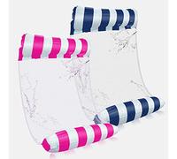 Inflatable Pool Float adults 2 Pack 4-in-1 Inflatable Water Hammock Swimming Pool Floating Chair Relax in the Swimming Pool, Beach, Bathroom,and Water Lounge Summer Holiday(Pink+Blue)