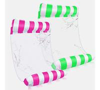 Inflatable Pool Float adults 2 Pack 4-in-1 Inflatable Water Hammock Swimming Pool Floating Chair Relax in the Swimming Pool, Beach, Bathroom,and Water Lounge Summer Holiday(Pink+Green)