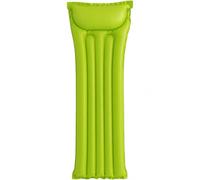 Inflatable Pool Float Air Mat Lilo 1.83m x 69cm Blow Up Swimming Pool Mattress Beach Lounge Airbed PVC Bright Summer Pool Float for Adults & Kids Garden Holiday Water Fun (Green)