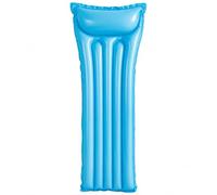 Inflatable Pool Float Air Mat Lilo 1.83m x 69cm Blow Up Swimming Pool Mattress Beach Lounge Airbed PVC Bright Summer Pool Float for Adults & Kids Garden Holiday Water Fun (Blue)