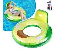 Inflatable Pool Float Avocado Swimming Ring with Handle 98CM Giant Lounge Swim Raft Pool Tube Summer Outdoor Beach Party Water Fun for Kids Adults