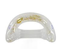 Inflatable Pool Float Cushion Bed, Air Mattress for Swimming, Glitter Paillette Water Float with Easy Inflate Valve, Compact Foldable Design for Kids and Adults (gold sequins)