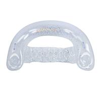 Inflatable Pool Float Cushion Bed, Water Air Mattress for Swimming, Glitter Paillette Design, Compact Foldable Float with Easy Inflate Valve for Kids and Adults (silver sequins)