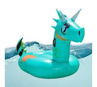 Inflatable Pool Float - Giant Inflatable Green Animal-Themed Pool Float | Swimming Water Floât Water Toys Lounge Chair Lounger for Kids Adults Summer Games Outdoor Lake River Swimming Beach Party