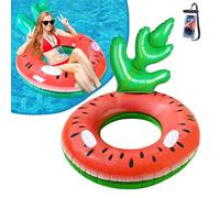 Inflatable Pool Float Watermelon Swimming Ring 98CM Giant Lounger Swim Raft Rubber Pool Tube for Adults Kids Summer Outdoor Beach Party Water Fun Decor