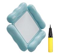 Inflatable Pool Float with Supportive Backrest and Breathable Mesh Seat Supports Up to 220 Pounds Swim Raft for Adults