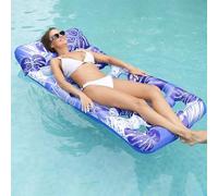 Inflatable Pool Floats Adult, Swimming Pool Floats Lounger Adult - Pool Float Lounge Raft Floaties Water Floating Recliner Adult Chair Foot Rest Toys, Swimming Pool Floaty Holiday Travel (Purple-C)