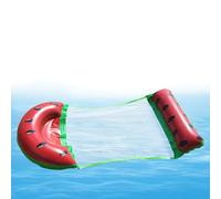 Inflatable Pool Floats - Adult Water Hammock Pool Lounger Float, 4-in-1 Watermelon Drifter with Pump, Convertible Lounge Chair for Beach Lake Swimming Pools Sunbathing Relaxation, 49.21x25.98 Inches