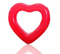 Inflatable Pool Floats for Adult Teenager, 90cm Red Heart Swimming Rings Inflatable Rafts, Adult Rubber Rings Swim Tubes Rings Pool Floaties Toys for Women Girls Summer Beach Pool Party Water Sport