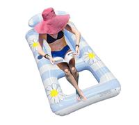 Inflatable Pool Floats for Adults | Floating Inflatable Lounger With Headrest | Floating Beach Lounge | For Beach, Lake, River, Party, Meeting, Garden & Backyard, Camping