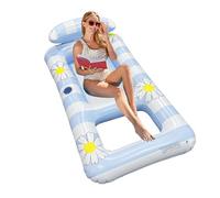 Inflatable Pool Floats for Adults | Floating Lounger with Headrest, Thickened Pool Lounge | for Beach, Lake, River, Party, Meeting, Garden and Backyard, Camping and