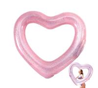 Inflatable Pool Floats, Heart Shaped Pool Rings | Water Fun Heart Float Summer Swimming Tube for Pool Beach Hen Party