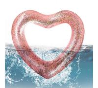 Inflatable Pool Floats | Heart Shaped Pool Rings | Water Fun Heart Float Summer Swimming Tube for Pool Beach Hen Party